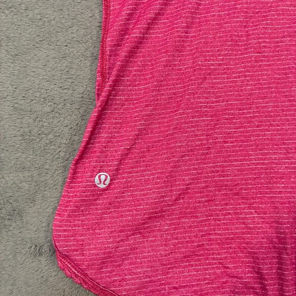 Lululemon 105 F Singlet Pink Heather Lightweight Yoga Tank Top Womens Size 2 - Picture 3 of 8